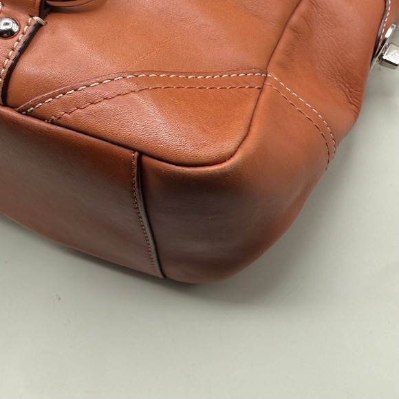 Coach Vintage Leather Satchel Tote Bag Brown Classic Shoulder Handbag - Picture 7 of 13